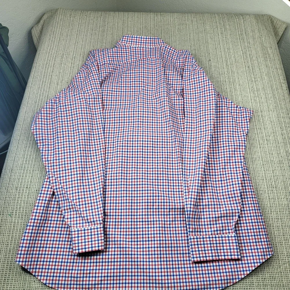 Polo Ralph Lauren Shirt Mens Big 4X Blue Check Long Sleeve Button Down Pony Logo